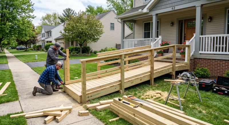Porch Ramp Installation in Kansas City, KS